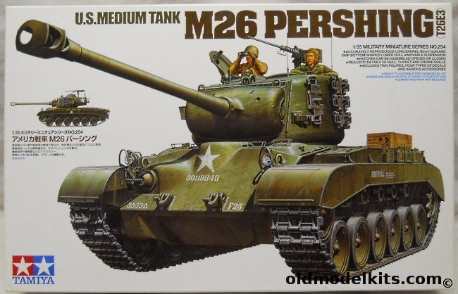 Tamiya 1/35 M26 Pershing T26E3 Medium Tank, 35254 plastic model kit